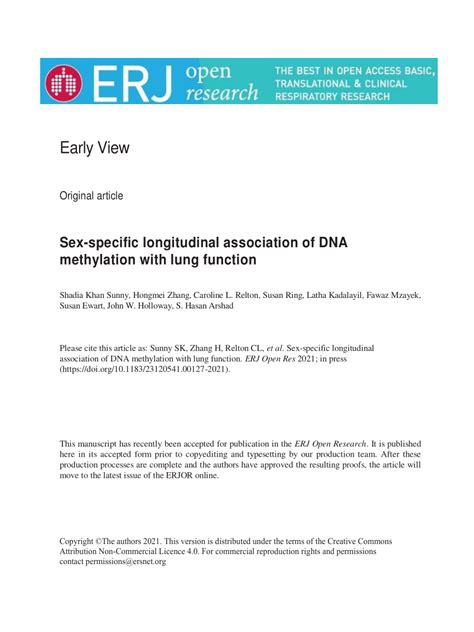 Pdf Sex Specific Longitudinal Association Of Dna Methylation With