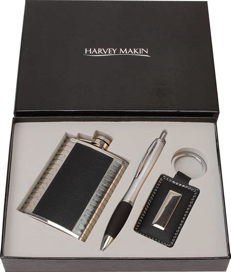 Amazon De Harvey Makin Herren Flachmann Geschenk Set Schwarz