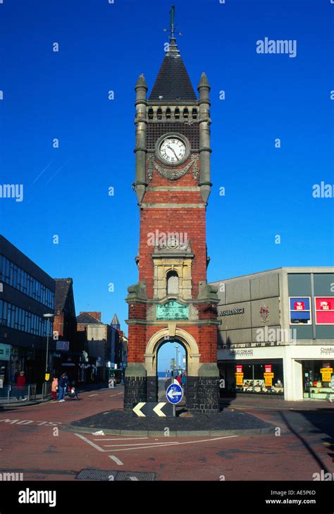 Redcar Town Clock High Street Redcar England Stock Photo - Alamy