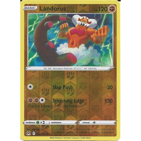 Pokemon Trading Card Game Landorus Reverse Holo Rare Card