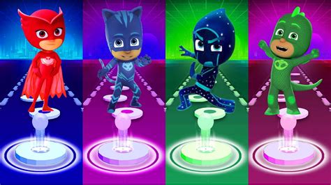 Tiles Hop Edm Rush Pj Masks Superheroes Owlette Vs Catboy Vs