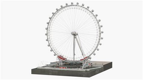 London Eye Millennium Wheel 3D Model 169 3ds Blend C4d Fbx Max