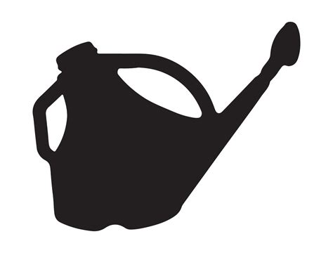 Watering Can Silhouette On White Background Vector Art At Vecteezy