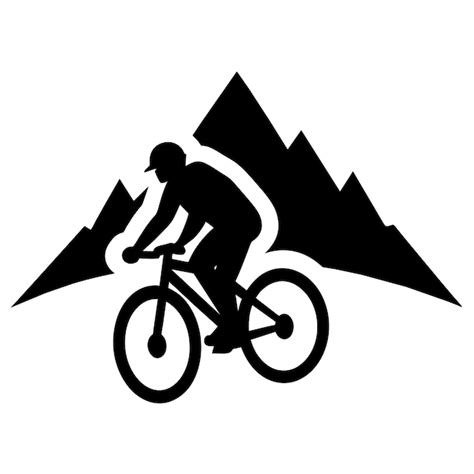 Premium Vector | Mountain biker A mountain Rider ride the bike on ...