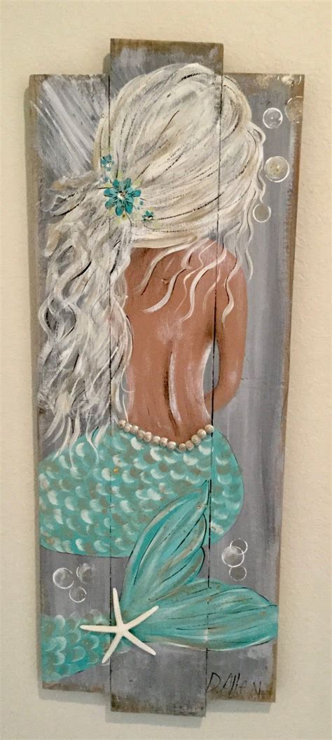 Painting On Old Recycle Wood Fence This Queen Of The Sea Is Etsy