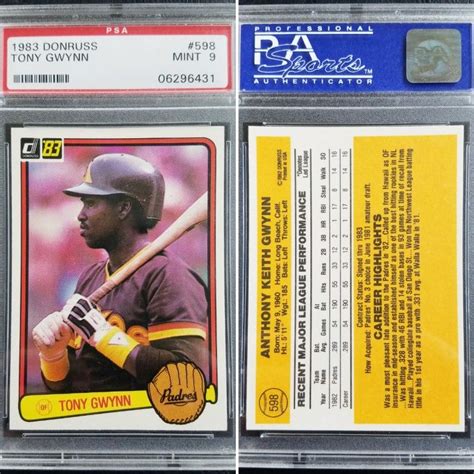 1983 Donruss Tony Gwynn Rookie Card Graded Mint By Psa Gyms Near Me