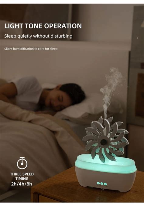 Windmill Raindrop Diffuser Humidifier 300ml 7 Colors Led Lamp