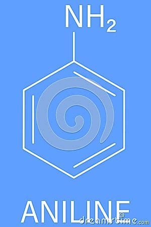 Aniline Molecule Also Known As Phenylamine Aminobenzene Skeletal