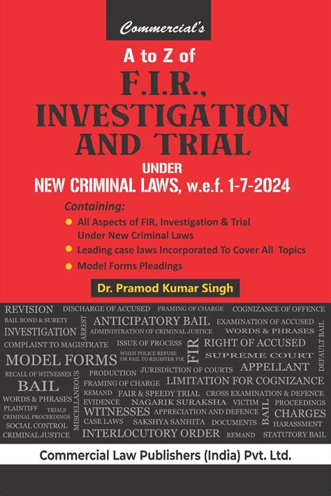 A To Z Of F I R Investigation And Trial Under New Criminal Laws W E