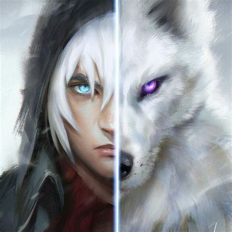 Anime White Wolf Spirit