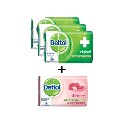 Dettol Original Soap 3x75g + 75g - Free Dettol Skin Care Soap Price ...