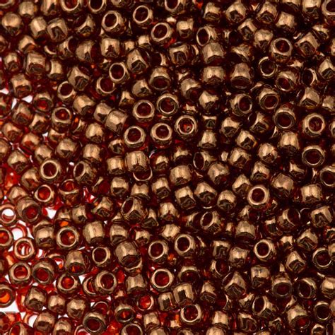 Toho Round Seed Bead 80 Gold African Sunset Luster 329 Aura Crystals Llc