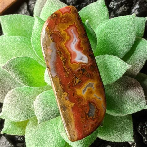 Sagenite Red Plume Agate Cabochon~JSSSRAC4 – EarthSpeak