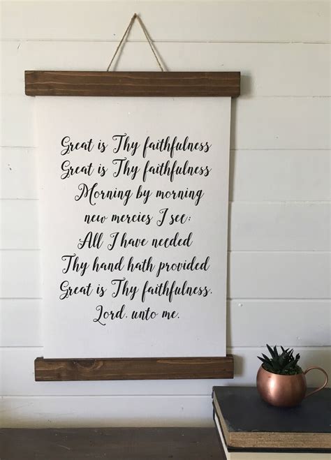 Great Is Thy Faithfulness Canvas Art Print Wall Art Canvas Etsy