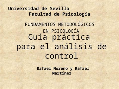 PPT Guía práctica para el análisis de control FUNDAMENTOS