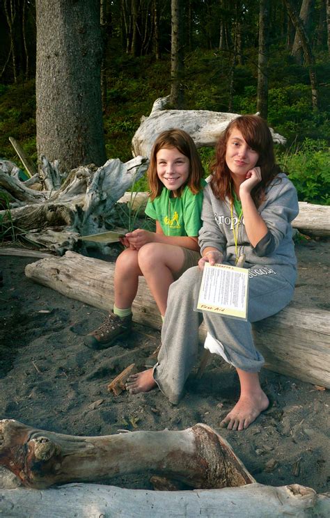 Happy Campers On The Beach Hanging Out At Alpengirl Camp In Washington