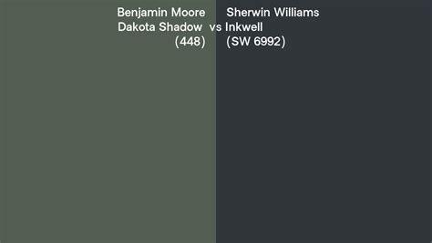 Benjamin Moore Dakota Shadow 448 Vs Sherwin Williams Inkwell Sw 6992