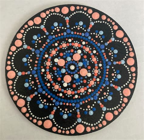 Dot Mandala Mini Art Coaster Etsy