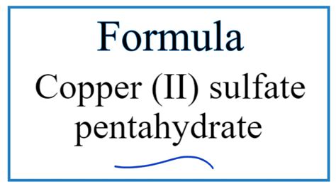 Determining The Molecular Formula Of A Hydrated Copper