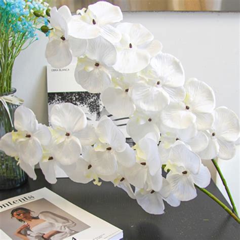 Amazon Oukeyi White Artificial Phalaenopsis Flowers Orchid Stems