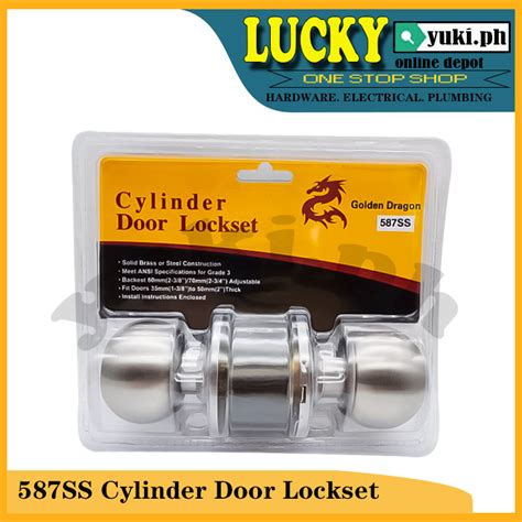 S S A B Cylinder Door Lockset Round Handle W Pcs Key S