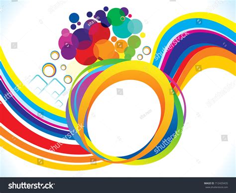 Abstract Artistic Rainbow Wave Explode Vector Stock Vector Royalty