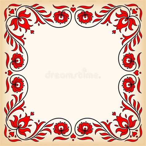 Traditional Hungarian Folk Embroidery Pattern Stock Vector