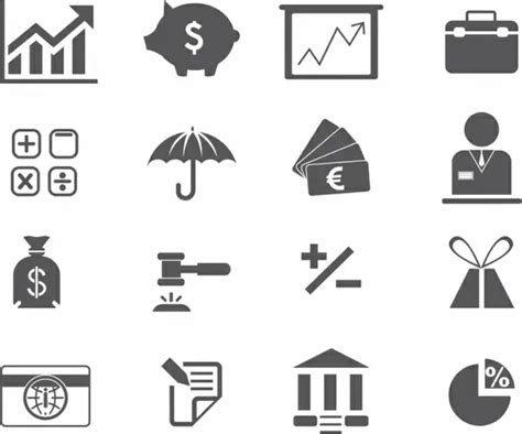 Black And White Icons Vectors Graphic Art Designs In Editable Ai Eps