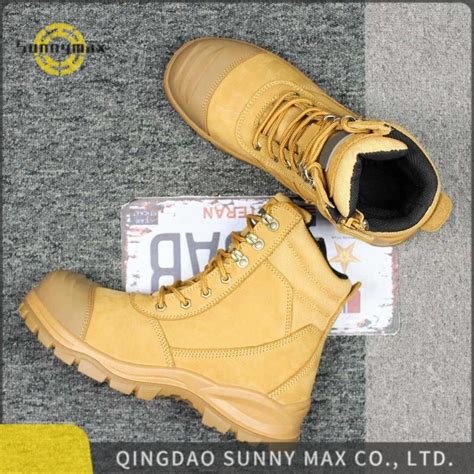 Brand Custom En12568 Anti Puncture Steel Toe Cap Safety Shoes Men Construction Leather Safety