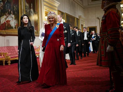 Photo La reine Camilla l épouse du président sud coréen Kim Keon Hee