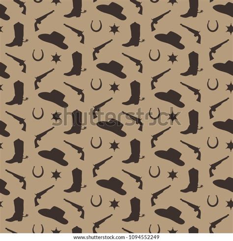 Wild West Vector Seamless Pattern Cowboy Stock Vector Royalty Free