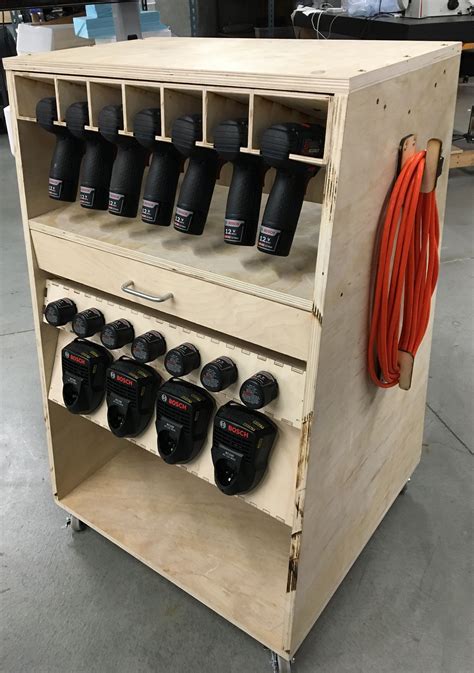 Bosch Drill Holder With Battery Holder And Charging Stations