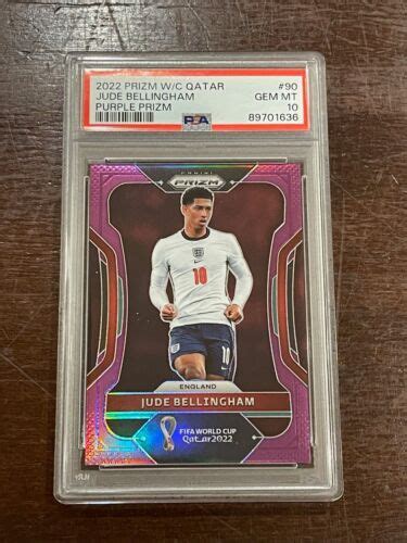 Panini Prizm World Cup Jude Bellingham England Purple Prizm