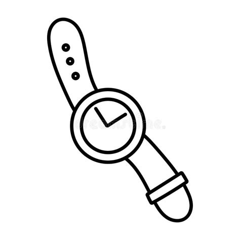 Watch Wrist Line Drawing Stock Illustrations Watch Wrist Line