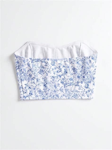 SHEIN WYWH Ditsy Floral Print Tube Top SHEIN USA