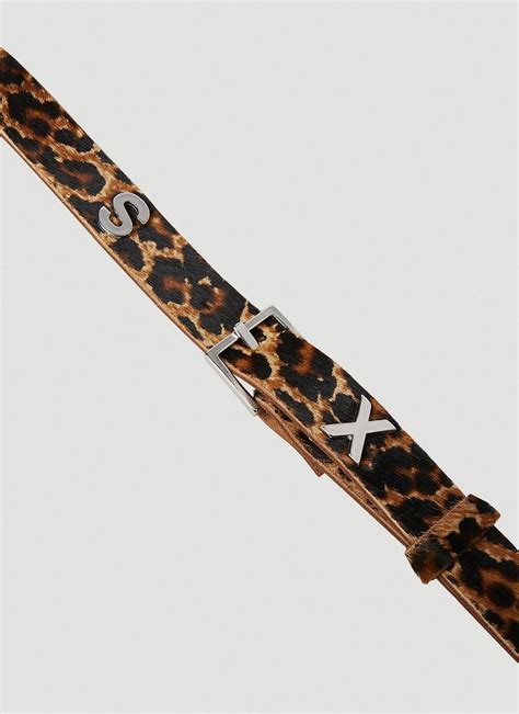 Sex Leopard Print Belt In Brown Martine Rose