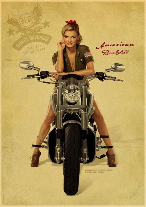 Harley Davidson Pin Up Girls Wallpaper