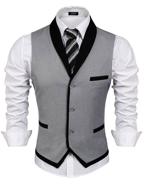 Coofandy Men S Suit Vest Slim Fit Business Wedding Vests Dress