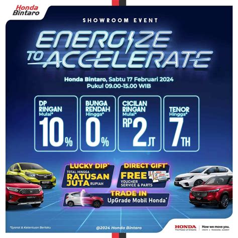 Showroom Event Energize To Accelerate 17 Februari 2023 Honda Bintaro