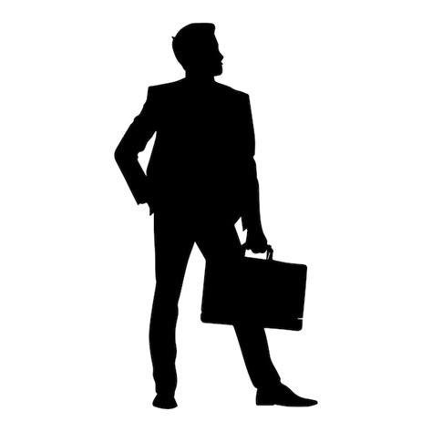 Premium Vector Business Man Vector Silhouette