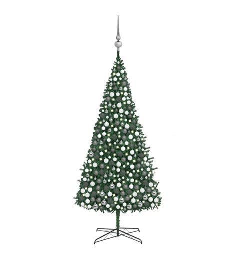 Árbol de Navidad artificial con LED y bolas verde 400 cm