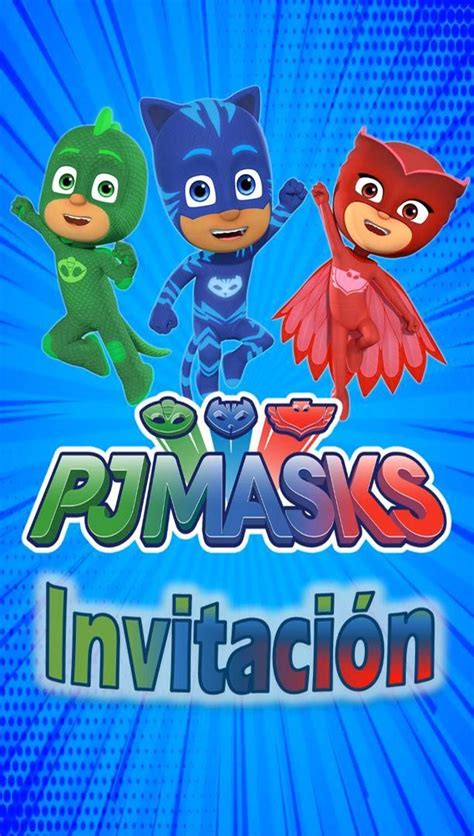 Pj Masks Video Invitation Pj Masks Animated Invitation Pj Masks