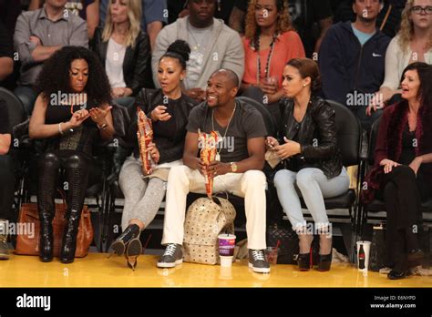 Celebrities Courtside At The Lakers Game The Los Angeles Lakers Defeated The Boston Celtics By