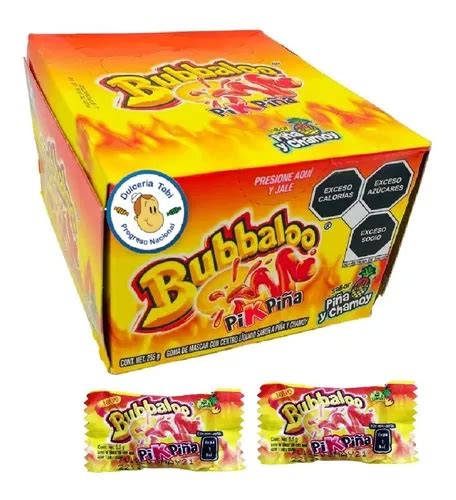 Chicle Bubbaloo Sabor Pikpi A Goma De Mascar Caja Pz Dulce