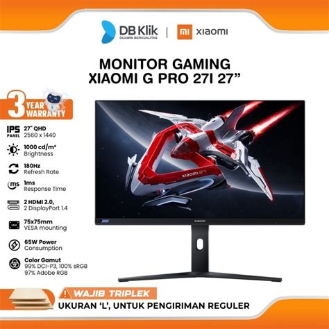 Mini Led Monitor Gaming Xiaomi G Pro 27i 27 IPS 2K Qhd 180Hz 1ms AMD