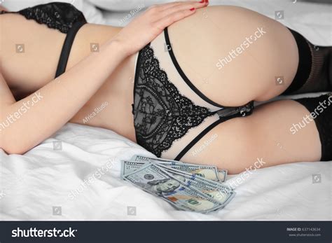 Sexy Woman Lingerie Money On Bed Stock Photo 637143634 Shutterstock