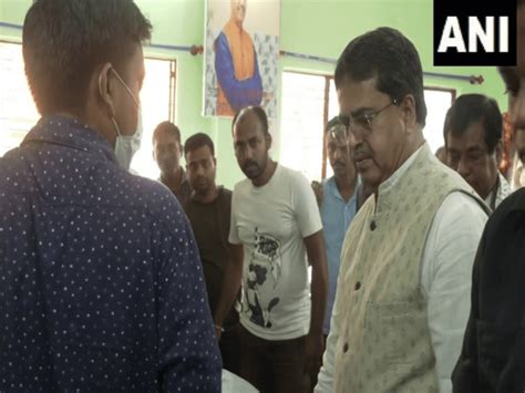 Tripura Cm Manik Saha Attends Mega Blood Donation Camp In Agartala