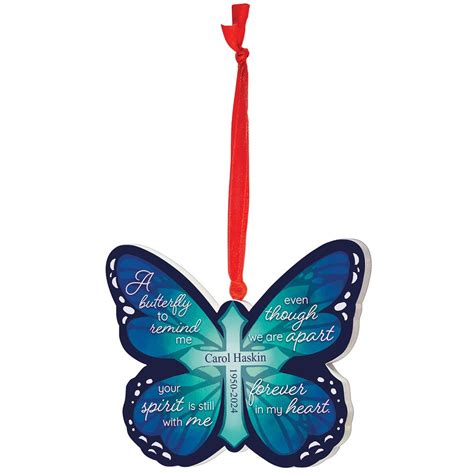 Personalized Butterfly Memorial Ornament Miles Kimball