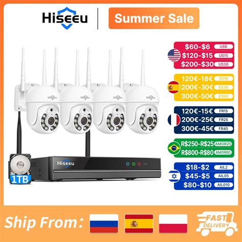 Hiseeu Sistema De Seguridad Con C Maras Cctv Kit De Grabador Nvr De