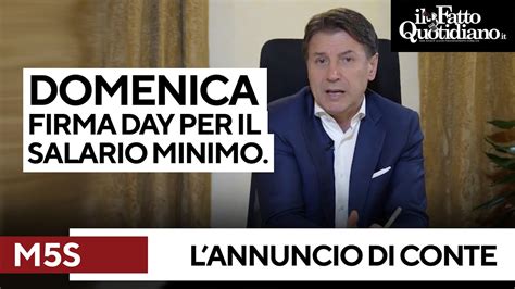 Conte Annuncia Domenica Firma Day Per Il Salario Minimo Poi